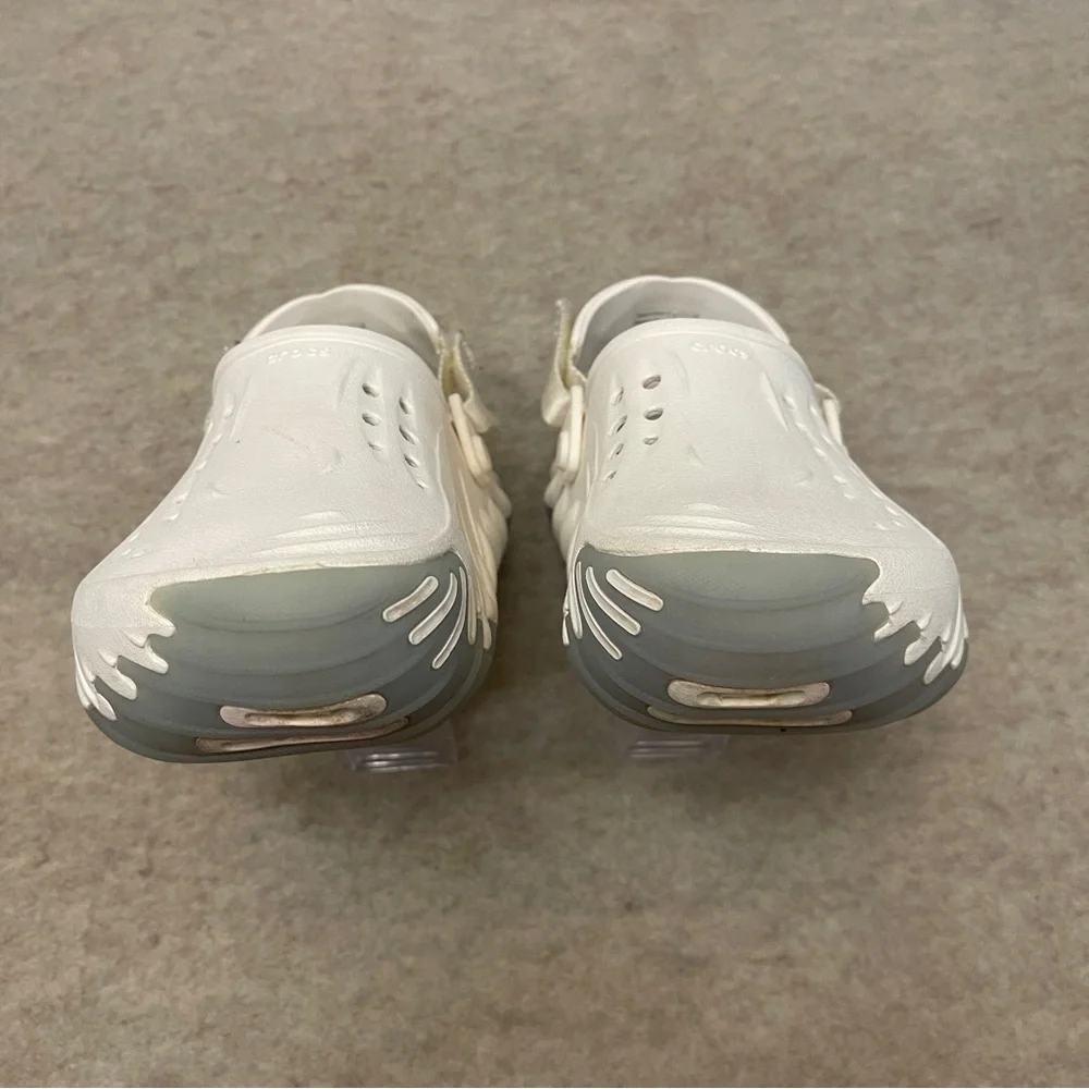 CROCS Echo Icy RO Clogs slip On Comfort White Blue Mens Size 6 Women’s Size 8